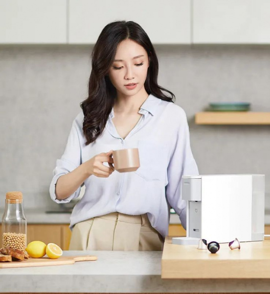 Кофемашина Xiaomi Mijia Capsule Coffee Machine S1301, белая фото 3