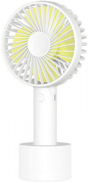 Вентилятор портативный SOLOVE manual fan Micro Usb, белый/желтый фото 1