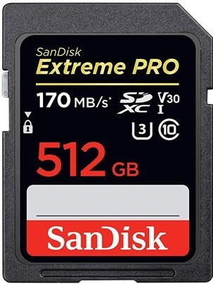 Карта памяти SanDisk Extreme Pro SDXC 512GB Class 10 V30 UHS-I (U3) 170MB/s фото 1