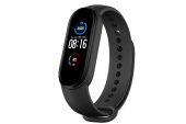Фитнес браслет Xiaomi Mi Band 5, черный (+ доп. ремешок силиконовый лайм) - фото