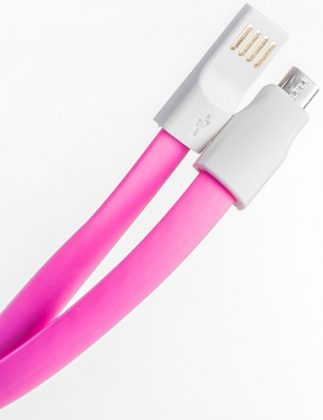 Кабель для смартфонов Xiaomi, Prolike магнитный USB Micro 5 pin AM-BM 1,2 м, розовый фото 2