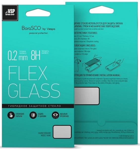 Защитное стекло для Xiaomi Mi Pad 4, Flex Glass VSP 0,26 мм гибридное, BoraSCO фото 1