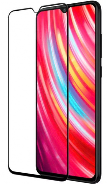 Защитное стекло для Xiaomi Redmi 9 Full Screen Full Glue (3D) черный, Deppa фото 1
