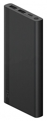 Внешний аккумулятор Xiaomi Mi Power Bank ZMI 10000 mah 18W Dual Port USB-A/Type-C  Quick Charge 3.0, Power Delivery 2.0 (JD810 Black), черный фото 1