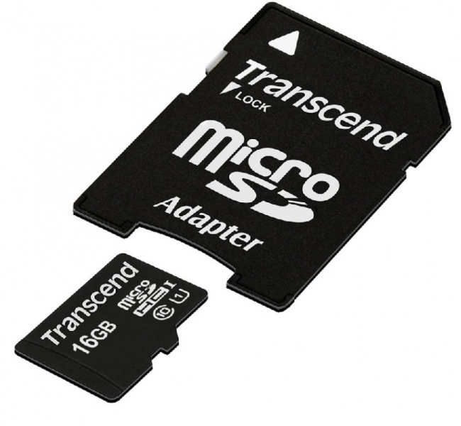 Карта памяти Transcend microSDHC 16GB Class 10 UHS-I U1 (45Mb/s) + ADP фото 2