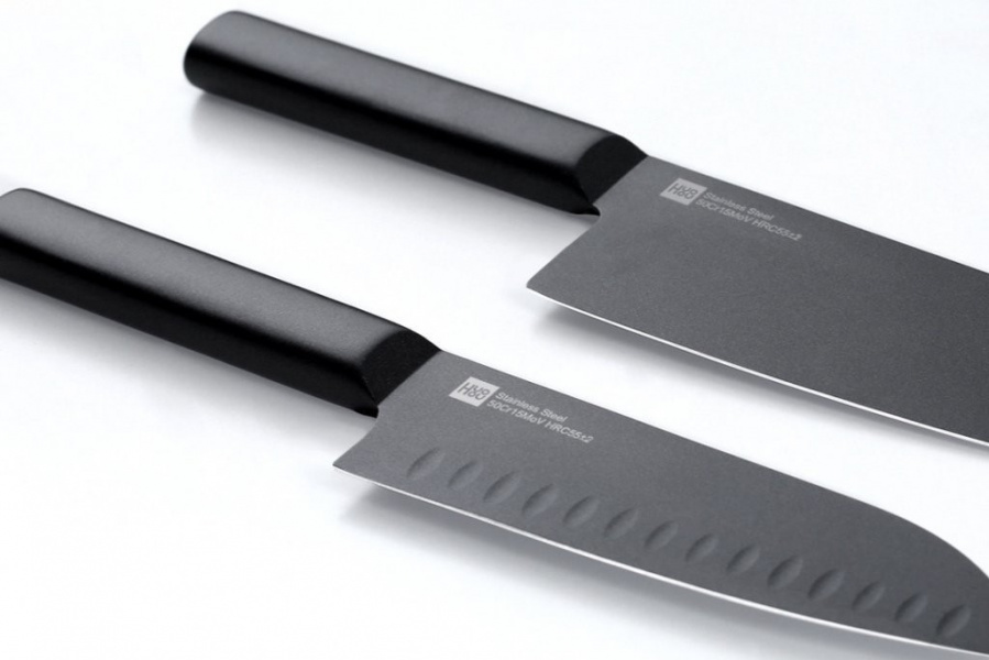 Набор кухонных ножей Huo Hou Heat 2 ножа, черный фото 1